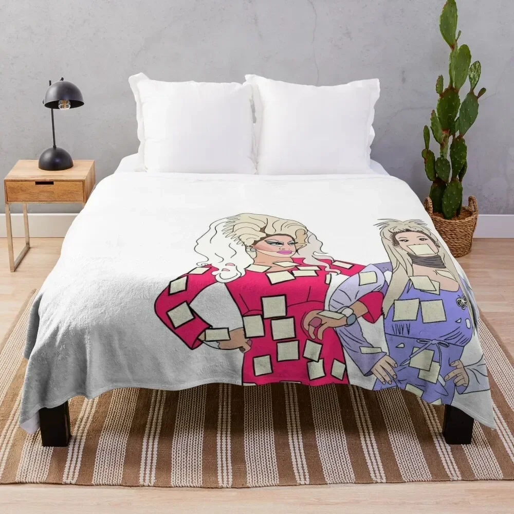 

Katya and trixie Pop art 2.0 Throw Blanket Summer Decorative Sofa for babies Blankets