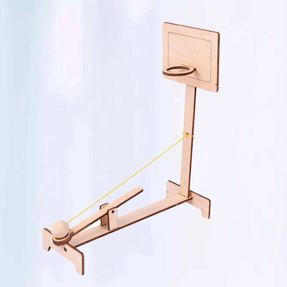 

2pcs Wooden Basketball Shooting Machine Diy Educational Science Experiment Building Kit Wood Scientific