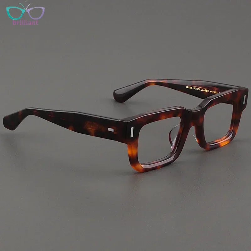 Men High-quality Optical Glasses Frame Square Acetate Retro Thick Edged Matte Black Fashion Women Myopia Prescription Eyeglasses