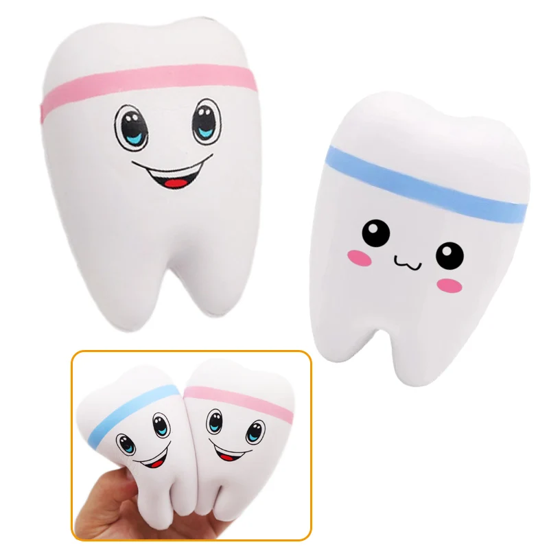 Teeth Shape Toy Slow Rising Stress For Children Cute Cartoon Squishy Squish Antistress Kids Toys Dentist Gift