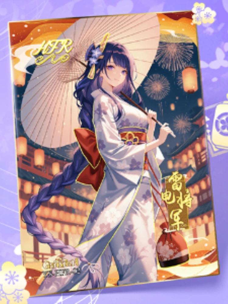 Genshin Impact Anime Trading Cards Furina Kamisato Ayaka Collectible Card Gift for Fans LAIMAN Floating Light Song Mystery Box