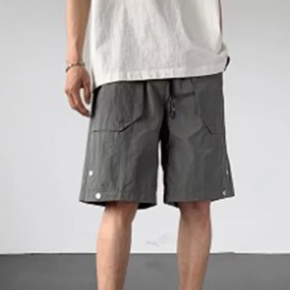 Trendy Casual Shorts Mens Ice Silk Shorts 2XL Breathable Quick Drying Shorts Quick Drying Shorts Medium Waist Slight Stretch