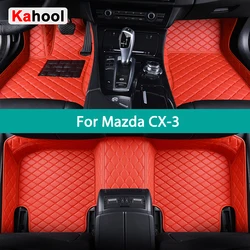KAHOOL Custom Car Floor Mats For Mazda CX3 CX-3 2015-2023 Auto Carpets Foot Coche Accessorie