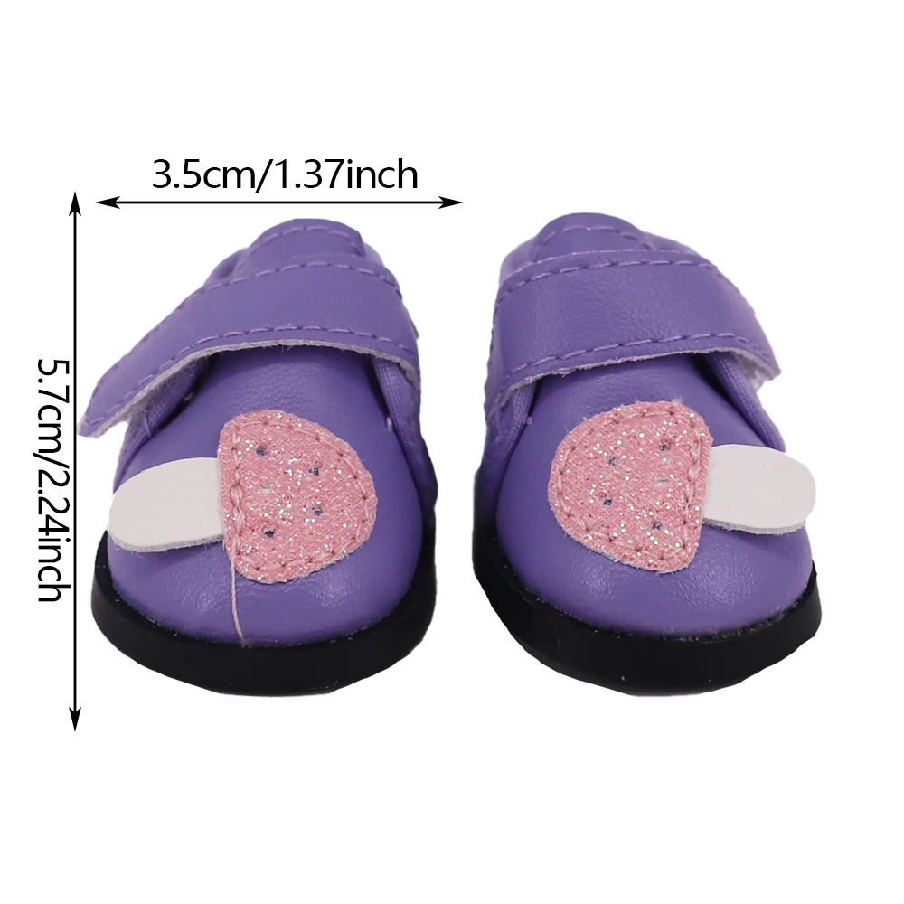 5Cm Purple Doll Shoes Blythe Wellie Wisher Shoes For 14.5 Inch Doll&EXO &Paola Reina&1/6 BJD Doll Accessories,Girl DIY Toys