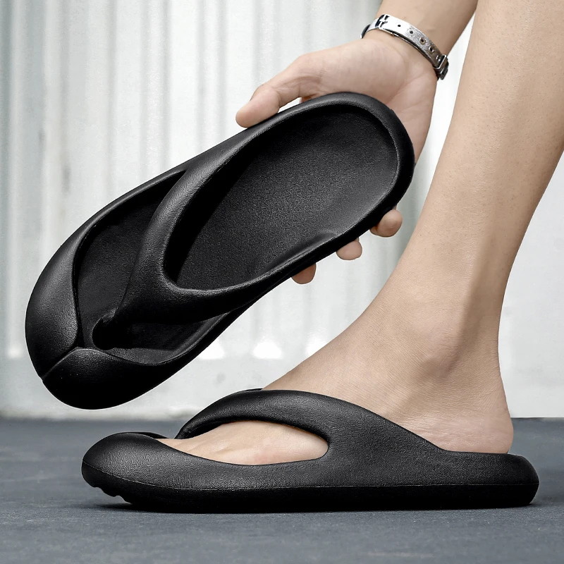 Summer Men's Slippers Soft Flip Flops Indoor Outdoor Comfortable Slides Casual Shoes Men Beach Sandals Male Women House Slippers view 4
