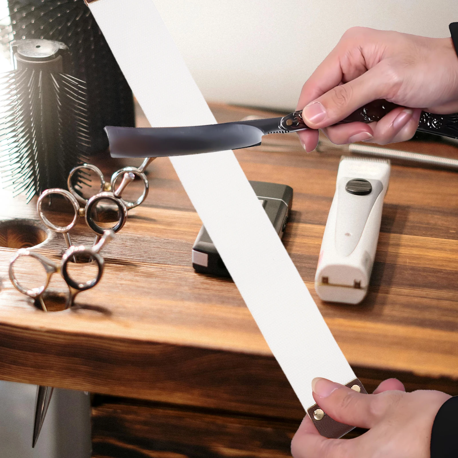 قماش شحذ ستروب لشفرات الحلاقة المحمولة سكين طحن القماش دائم الحلاق حزام الحلاقة للطي