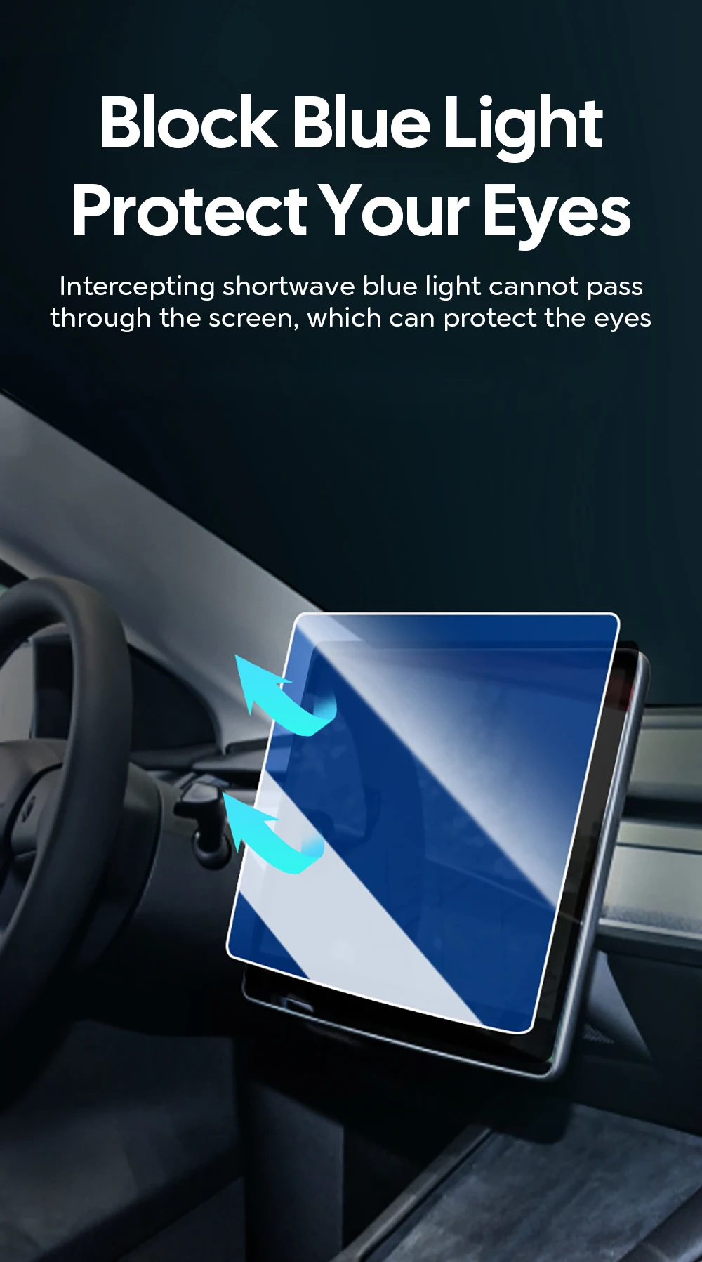 16 Zoll Displayschutzfolie für Vorder- und Rückseite, passend für 2026 Tesla Model Y L 6-Sitzer Juniper Launch, gehärtetes Glas, 2er-Set im Karton – Detail 8