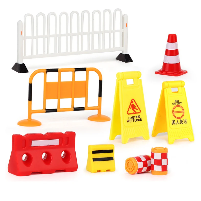 

62pcs Car Accessories Road Sign Traffic Model Creative Toy Diy City Parking Script Educational Toys for Kids Game Gift M22