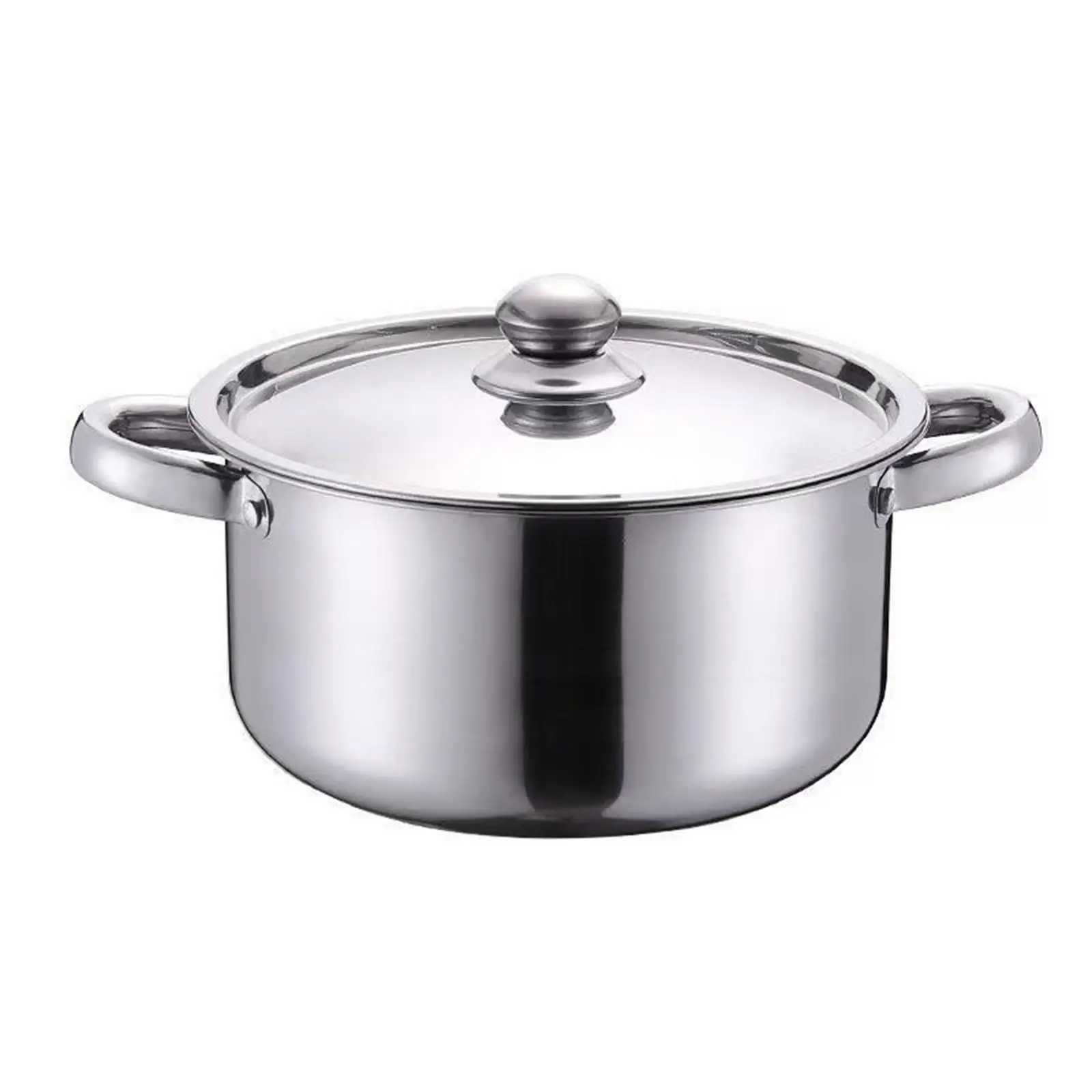 Versatile Stainless Steel Cookware Set 5 Piece Soup Pots with Lids Heat Retention for Multiple Stoves Kitchen