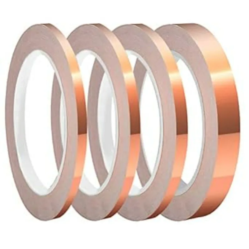 20M Copper Foil Tape Single-Sided Conductive Adhesive Tape Repellent Shield Strip for Guitar Circuit Electrica Repair Tapes