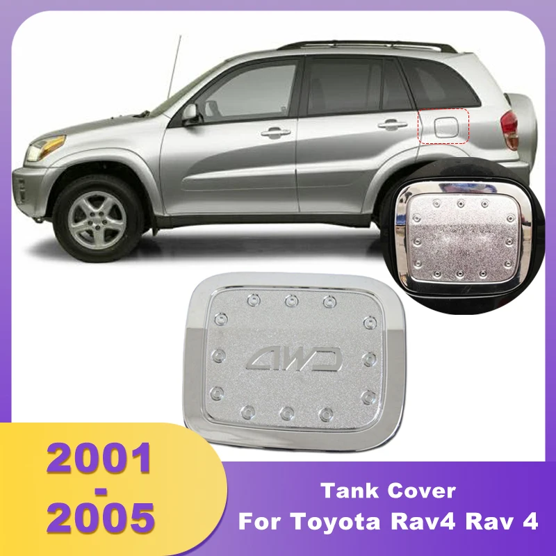 

ABS Chrome Tank Cover Fuel Gas Cap Covers For Toyota Rav4 Rav 4 2001 2002 2003 2004 2005