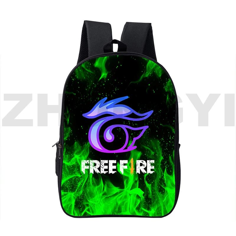 Free Fire Garena Bag 3D Anime Canvas Double Zipper Free Fire Game Backpacks Cartoon 16 Inch Laptop School Bags Children Book Bag