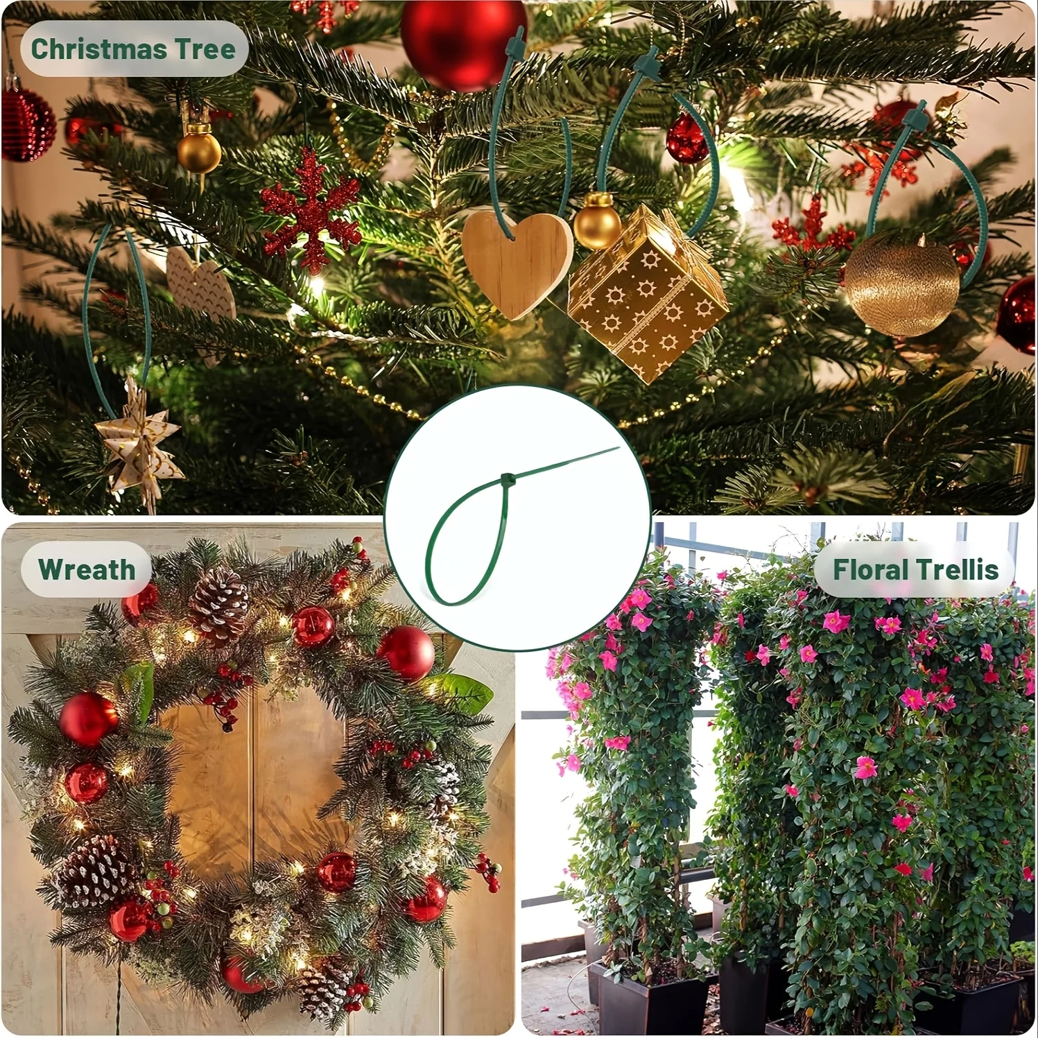 أربطة نبات بلاستيكية قابلة لإعادة الاستخدام وقابلة للتعديل للحدائق، الكروم، الأشجار، الشجيرات، الدعم، التثبيت، القفل، منظم سحّاب من النايلون، أدوات عالية الجودة، متينة، سهلة الاستخدام، لتنظيم النباتات والكابلات.