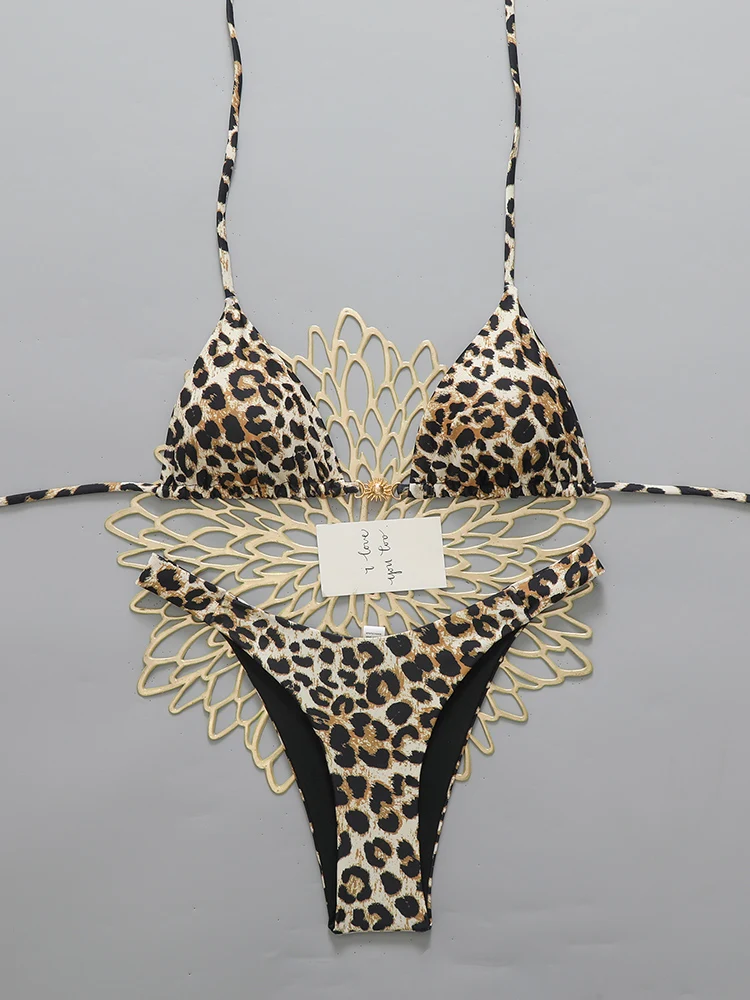 

Сексуальное леопардовое микро-бикини 2025, женский купальник, женский купальник, стринги, комплект бикини, бразильское бикини, пляжная одежда, купальный костюм