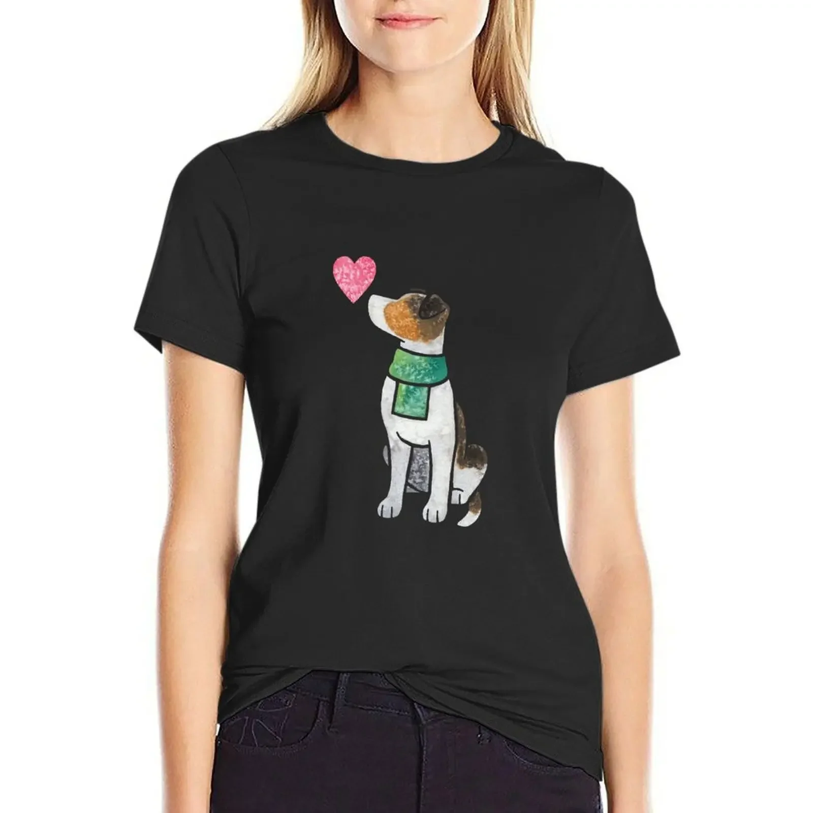 

Watercolour Parson Russell Terrier T-Shirt korean fashion lady clothes Woman T-shirts