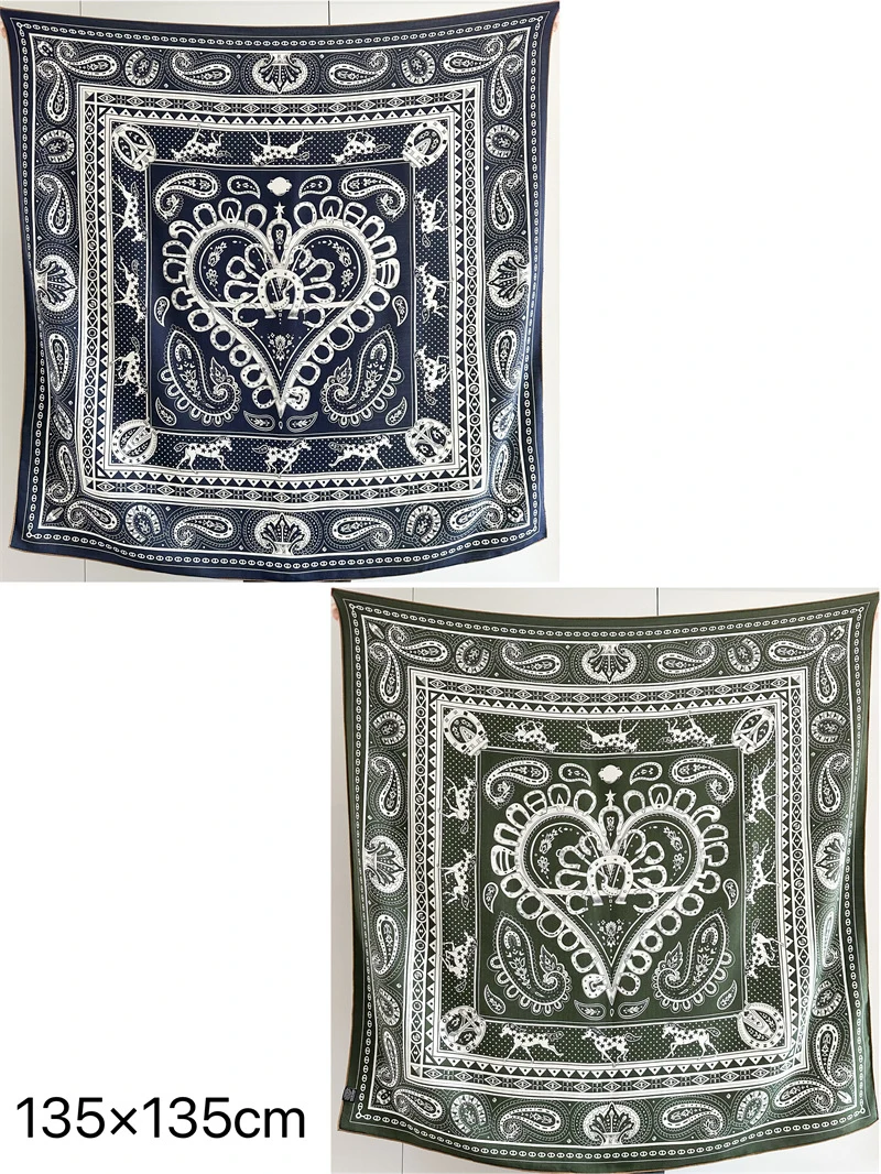 

Designer Shawls 140cm Silk Wool Scarf Double Faced Hand Rolled Silk Scarves For Woman Bag Accessories Luxury écharpe Cachemire