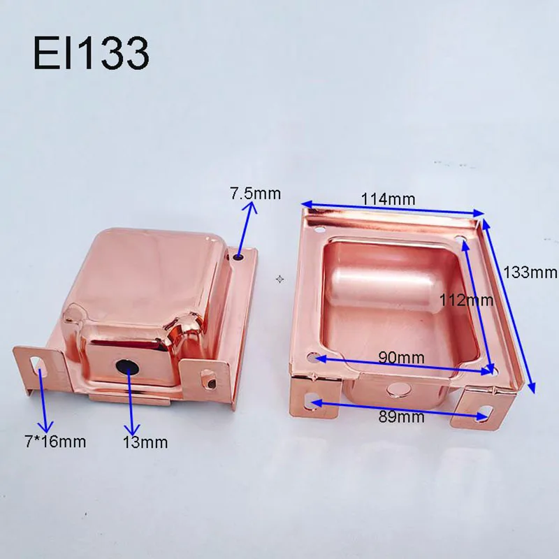 2PCS Transformator Abdeckung EI57/66/76/86/96/105/114/133 Vertikale Ende Glocken Wanten Eisen Schilde Induktor Metall Schutzhüllen – Detail 8