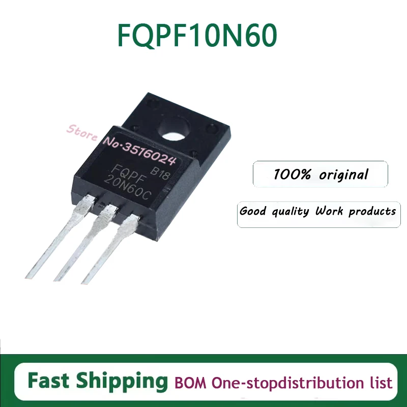 10-pcs-lote-fqpf10n60-to-220f-600v-10a-100-novo