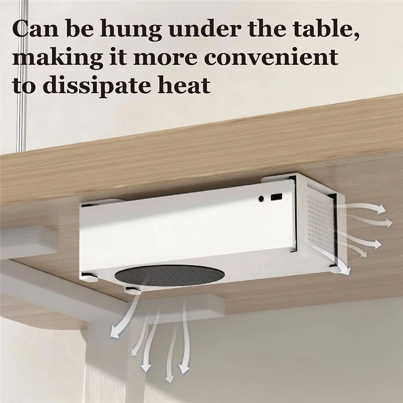 

N75R-SXS Accessories Wall Shelf Bracket Series S Vertical Hanging On Wall Metal Under Desk White