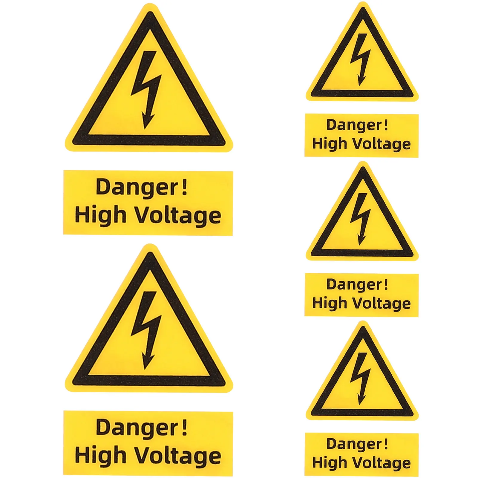 Picture 7: 5Pcs High Voltage Warning Signs Adhesive Electric Panel Labels Bright Clear Caution Stickers for Electrical Boxes Fences Panels
