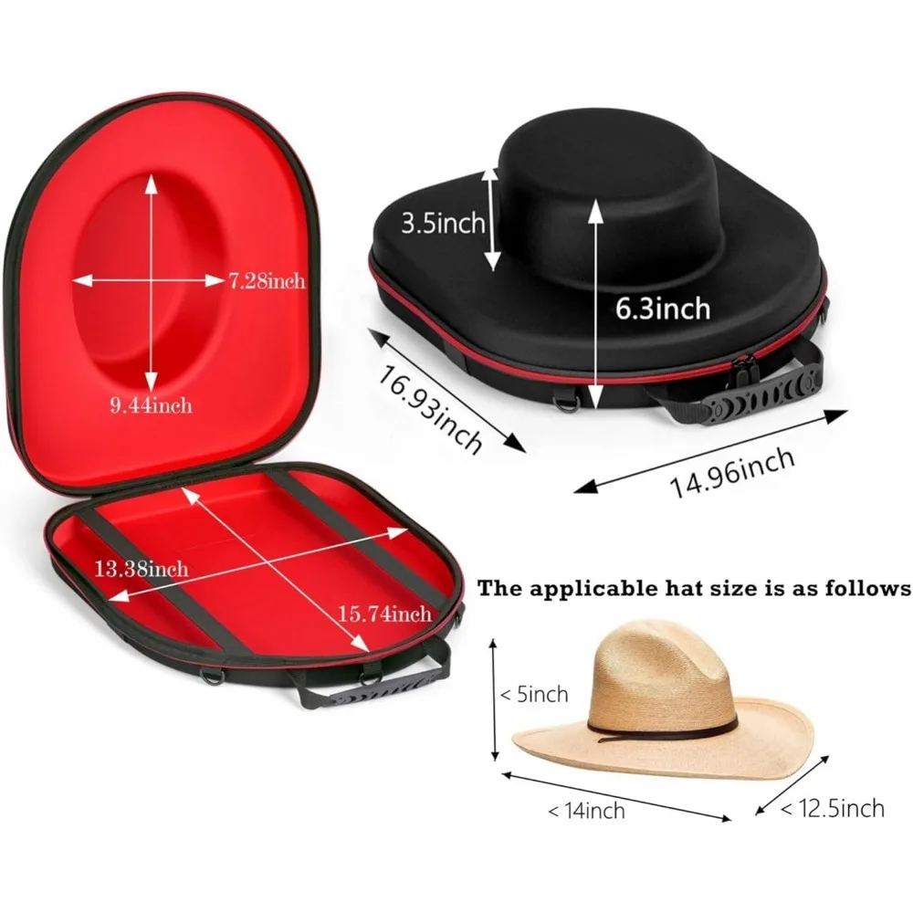 Cowboy Hat Box Holder for Travel Portable