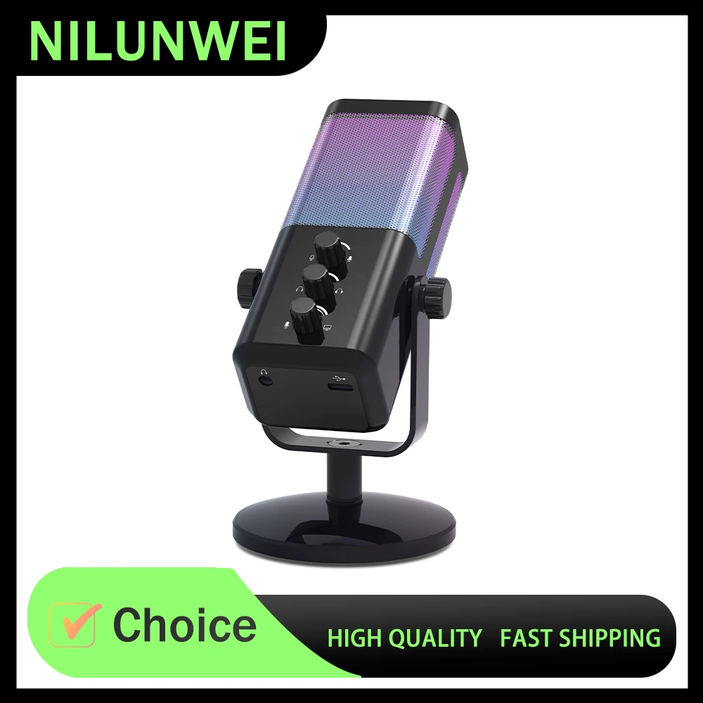 

M7 RGB Gaming Microphone, Professional USB Condenser Mic for Streaming, PC Gaming & Recording