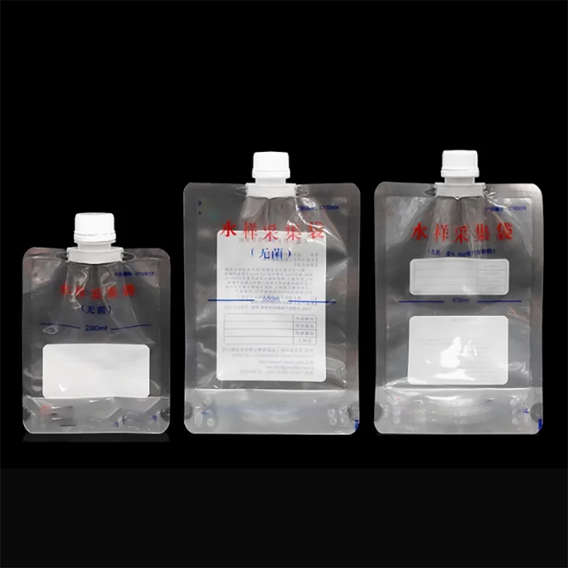 

200 500ml water sample collection bag sterile homogeneous bag round bottom vertical sampling bag