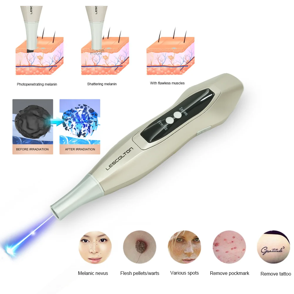 Lescolton Neue Laser Piko sekunden Stift Sommersprossen Tattoo Entfernung Ziel Ziel Position