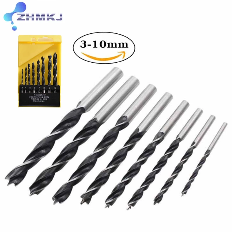 Drill Bit Wood Drills With Center Point Wood Cutter Hole Sawcarpentry Tools Woodworking Carving Diameter 3-10mm