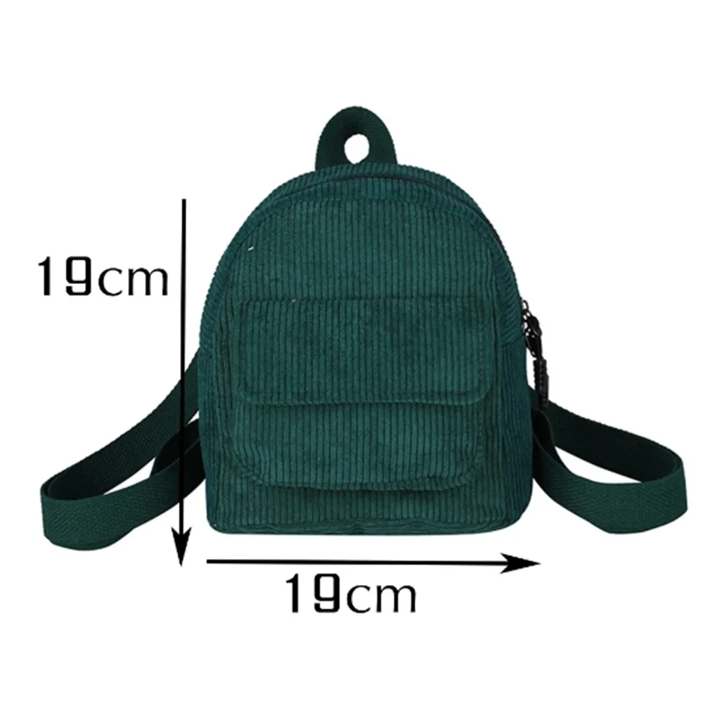 Aangepaste geborduurde naam corduroy dames mini-rugzak gepersonaliseerde mode kleine rugzak student meisje schooltas casual tas