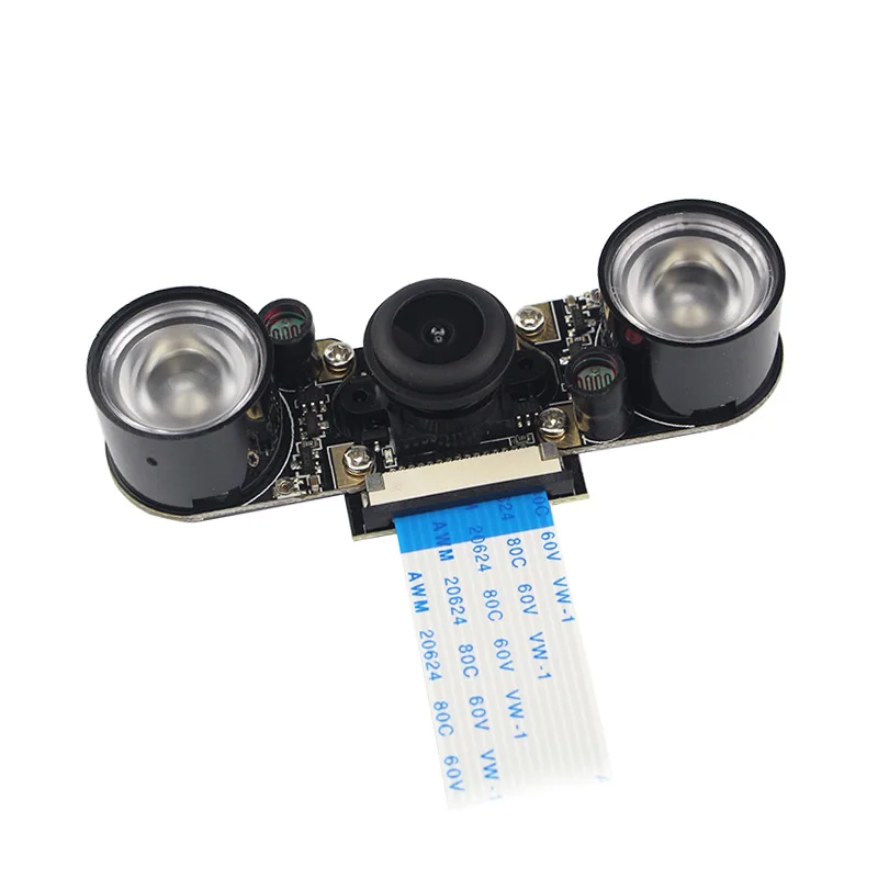 Raspberry Pi Night Vision Camera with 2 Infrared Light 5MP OV5647 Webcam 75 175 IR-CUT Camera for Raspberry Pi 4B 3B+ 3B Zero