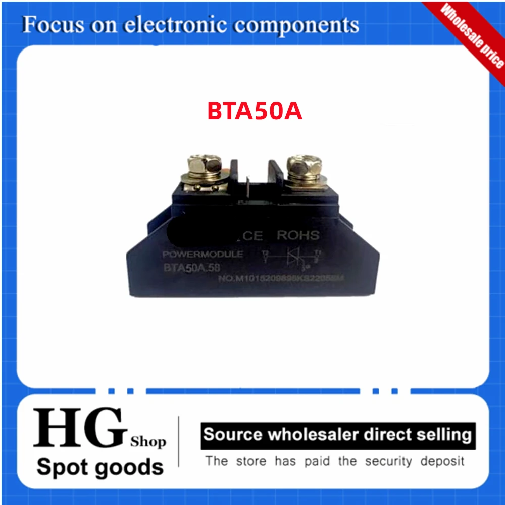 BTA100A bidirectional thyristor module BTA40A 50A 60A 80A Withstand voltage 1000V small high-power spot welding machine M220.58