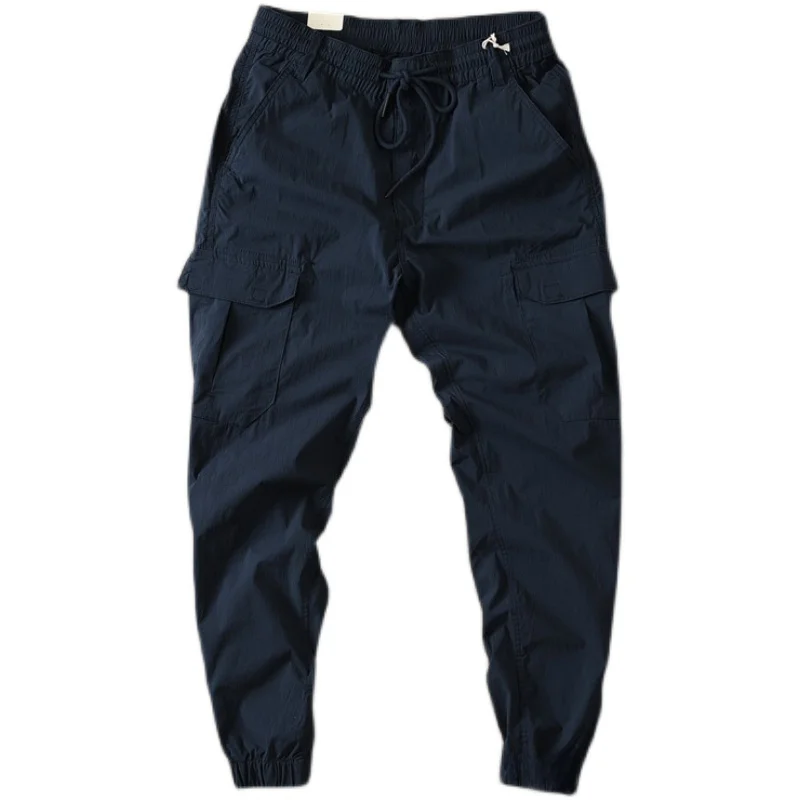 

Men's Thin Work Pants Breathable Summer Construction Wear Resistant Dirtproof Multi-ket Casual Trousers for Office And Lei...