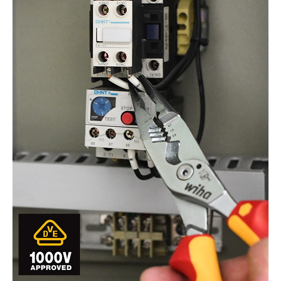 Imagem -03 - Alicate de Decapagem para Eletricista Alicate de Decapagem Ferramenta Manual Multifuncional Wiha em 1000v Vde 45489