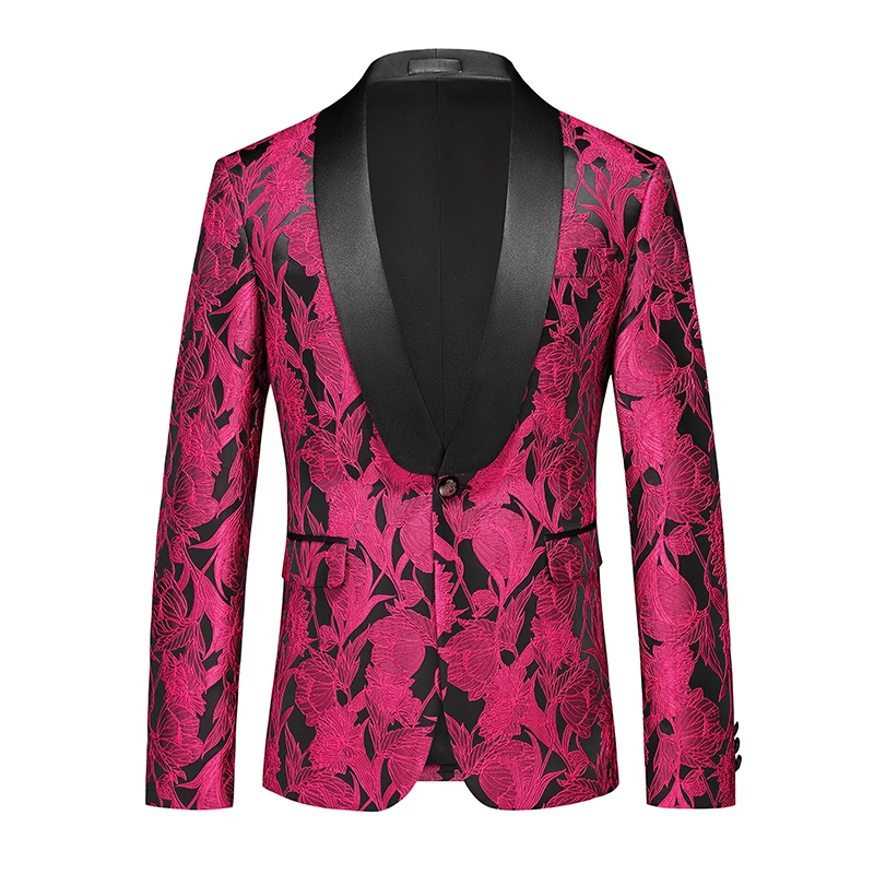 

Blazer Masculino High Quality Luxury Floral Blazers Man Clothing Plus Size Slim Fit Business Formal Wear Men's Suits Jacket 6XL