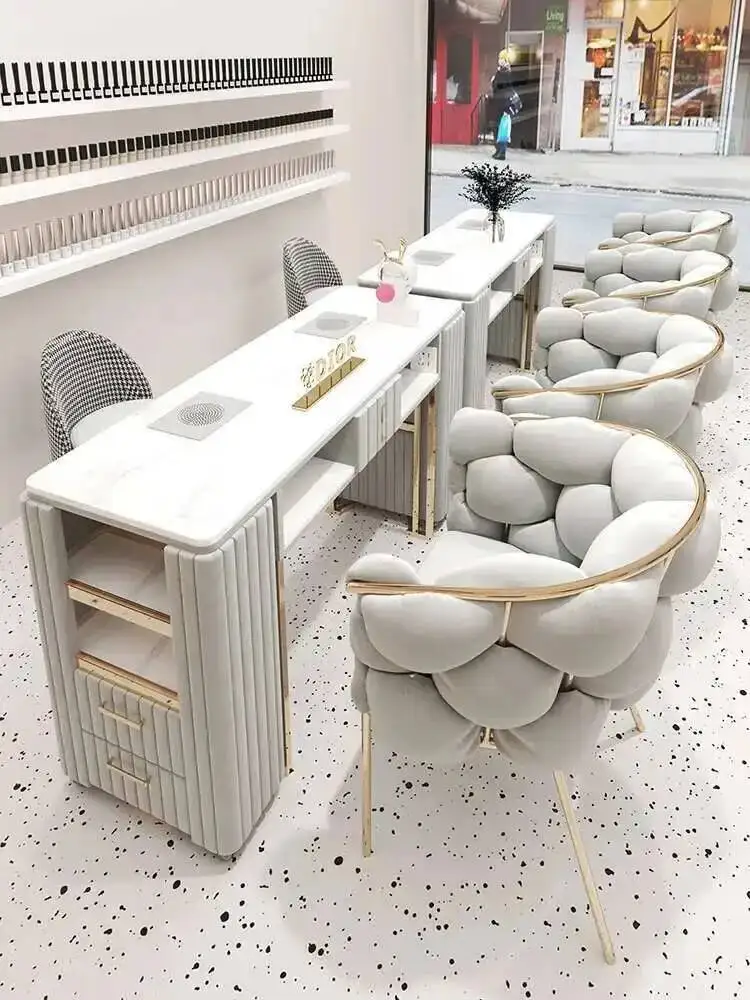 

Manicure Dressing Nailsdesigner Table Nordic Professional Luxury Nail Table Storage Mesa De Manicure Salon Furniture BLNT