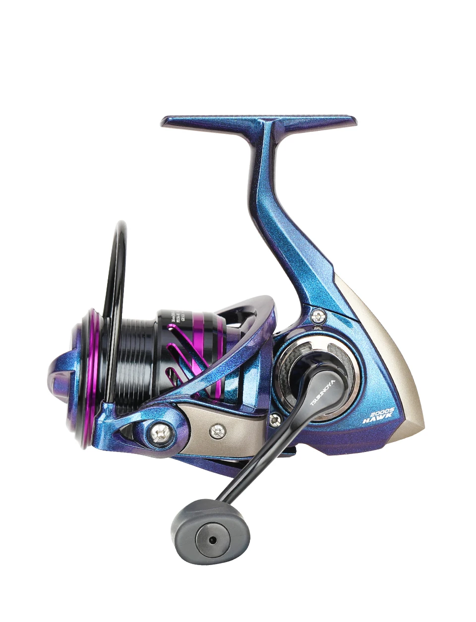 TSURINOYA Spinning Angelrolle HAWK 2000S 2500S 3000S Flache Spule Weitwurfrad 5,2:1 7kg Max Power Pike Bass Egi Rolle – Detail 34