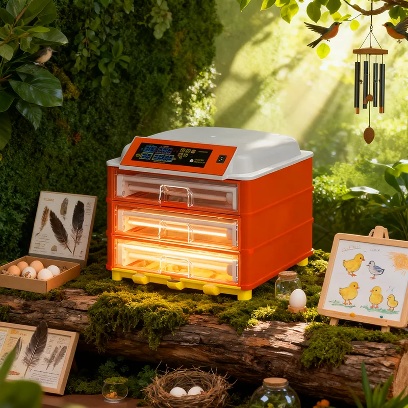 Automatic Chicken Egg Hatcher 46-322 Bird Egg Incubator High Quality Farm Breeding Equipment Made of Durable Plastic/PC