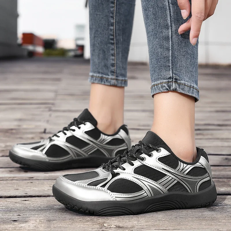 

Fashion Wider Shoes Breathable Mesh Men Barefoot Wide-toed Shoes Unisex Big Size Soft Zero Drop Sole New Flats Wider Toe Sneakes