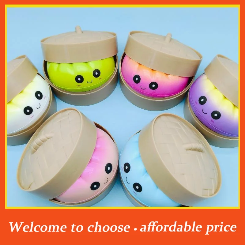 ^1Pc new Soft Rebound Squeeze Toy Simulated Dumpling Squishy Stress Ball For Anxiety Desk Decor Gift For Students Office Workers