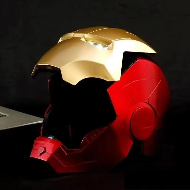 Marvel Iron Man Helmet Mk Jarvis Wearable Automatic Opening And Closing Hood Deformable Luminous Hood Mechanical Arm Toy Gifts