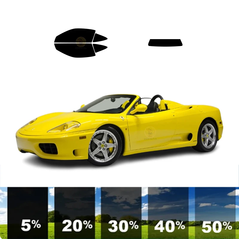 

Предварительно вырезанная съемная тонировочная пленка для окон для автомобиля, 100% УФ-изоляция, углерод ﻿ Для FERRARI 360 MODENA 2 DR CONVERTIBLE 1995-2005 гг.