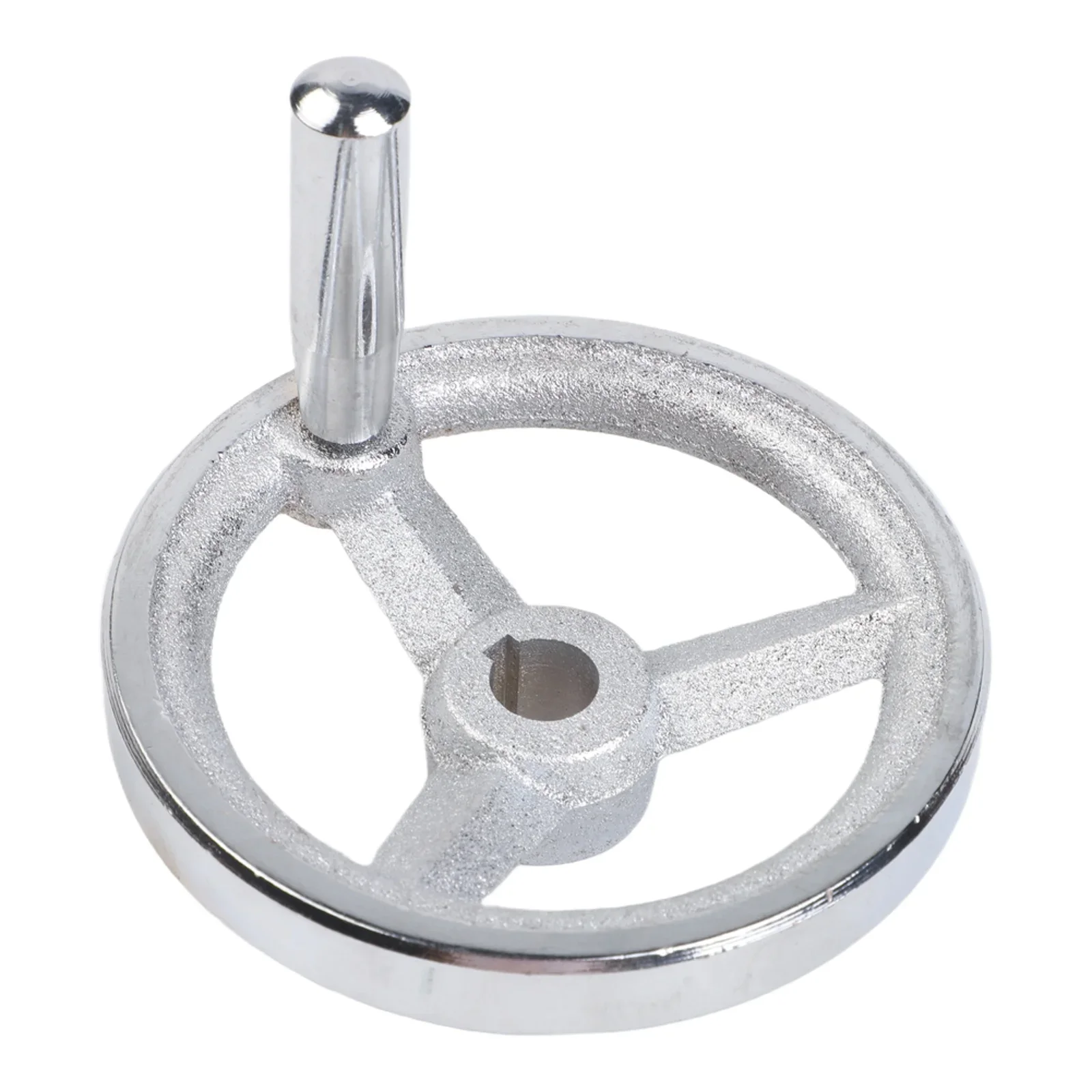 Rotary Handwheel 100mm 394 Inch Chrome Plated Cast Iron for Machine Tools Such as For Milling Machines and Lathes