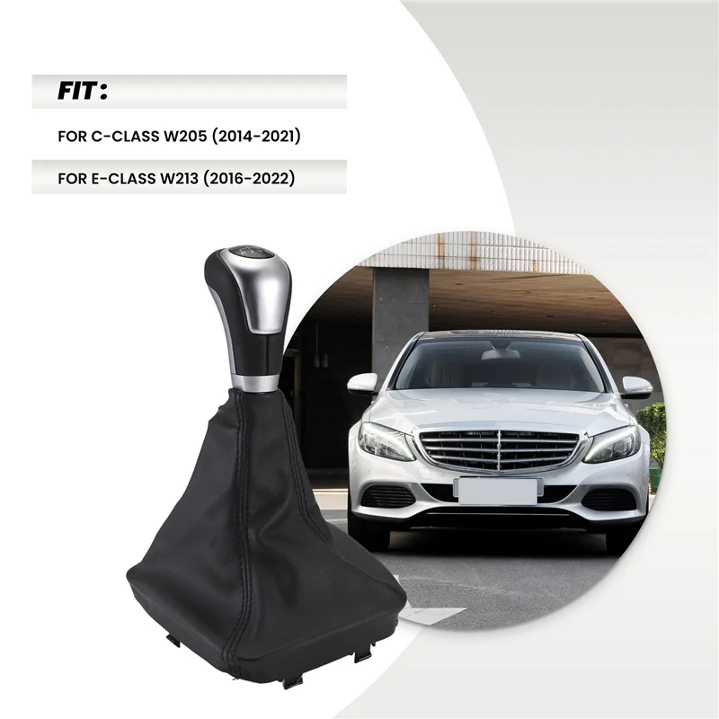 

Manual Transmission 6 Speed Gear Shift Knob For Mercedes Benz C-Class W205 2014-2021 E-Class W213 2016-2022