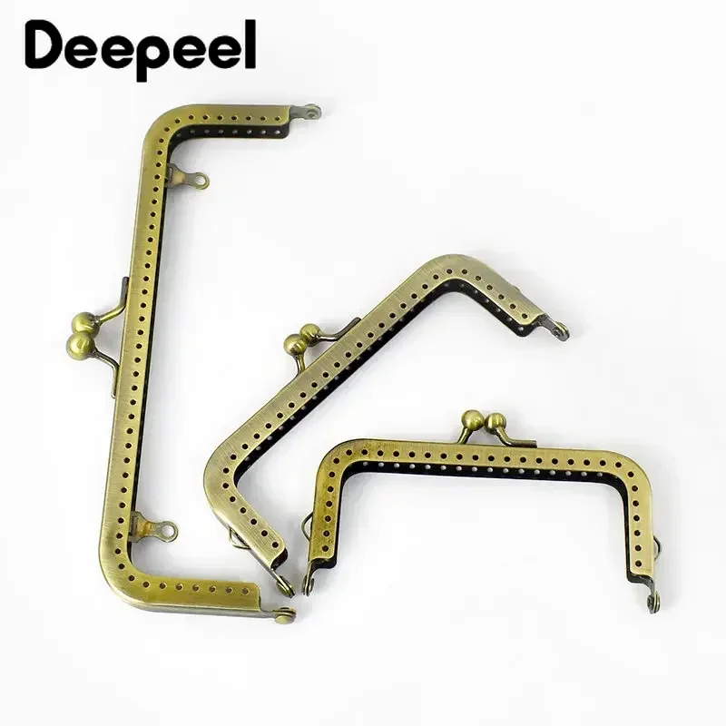 5Pcs 8.5-18.5cm Smooth Metal Bags Handles Purse Frame DIY Handmade Sewing Brackets Wallet Handbag Clourse Bag Accessories