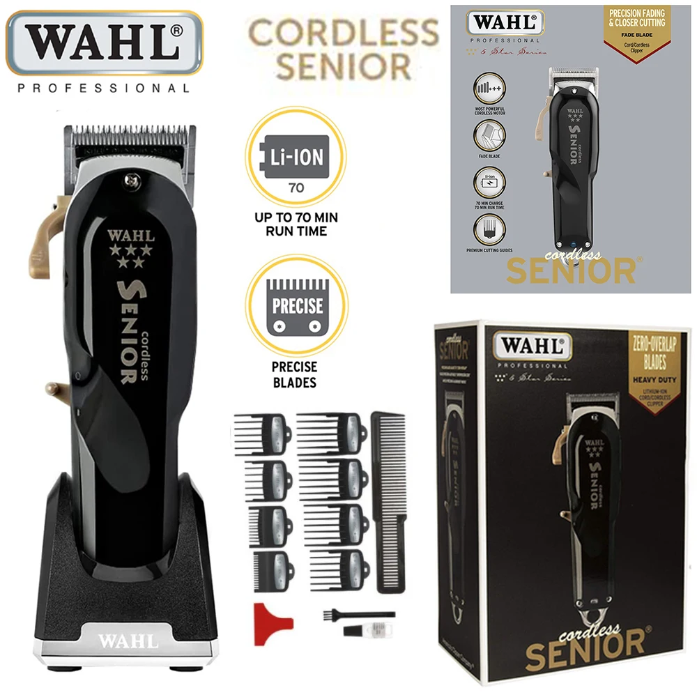 Профессиональная машинка для стрижки волос Wahl Vapor 8148 Magic Clip Senior Barber, беспроводная машинка для стрижки волос, триммер для волос и бритва с фольгой для парикмахеров и стилистов