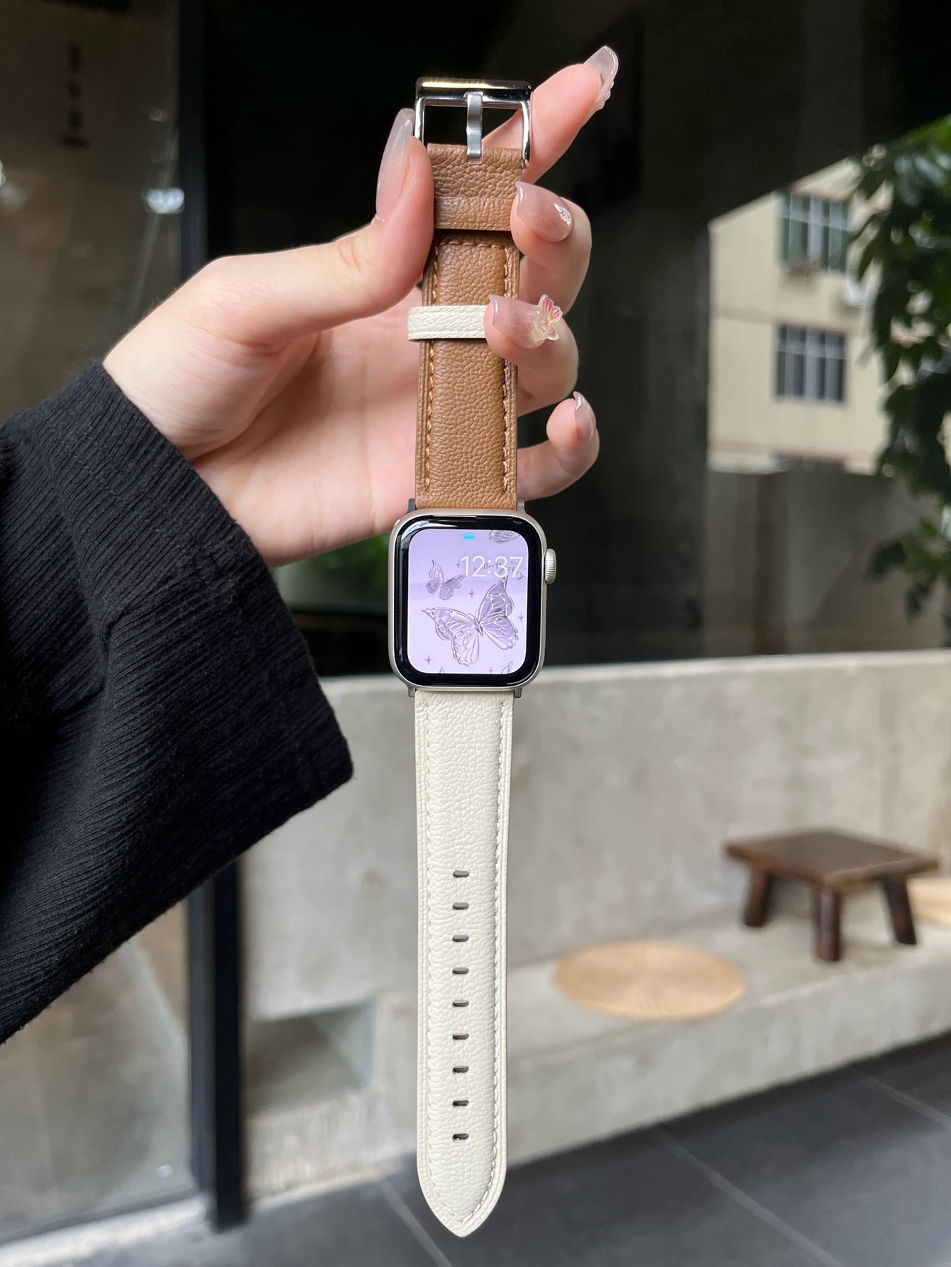 Leather loop women Correa For Apple Watch band Series Ultra 10/9/8/7/6/5/4 38mm 40mm 41mm 42mm 44mm 45mm 46mm 49mm Strap