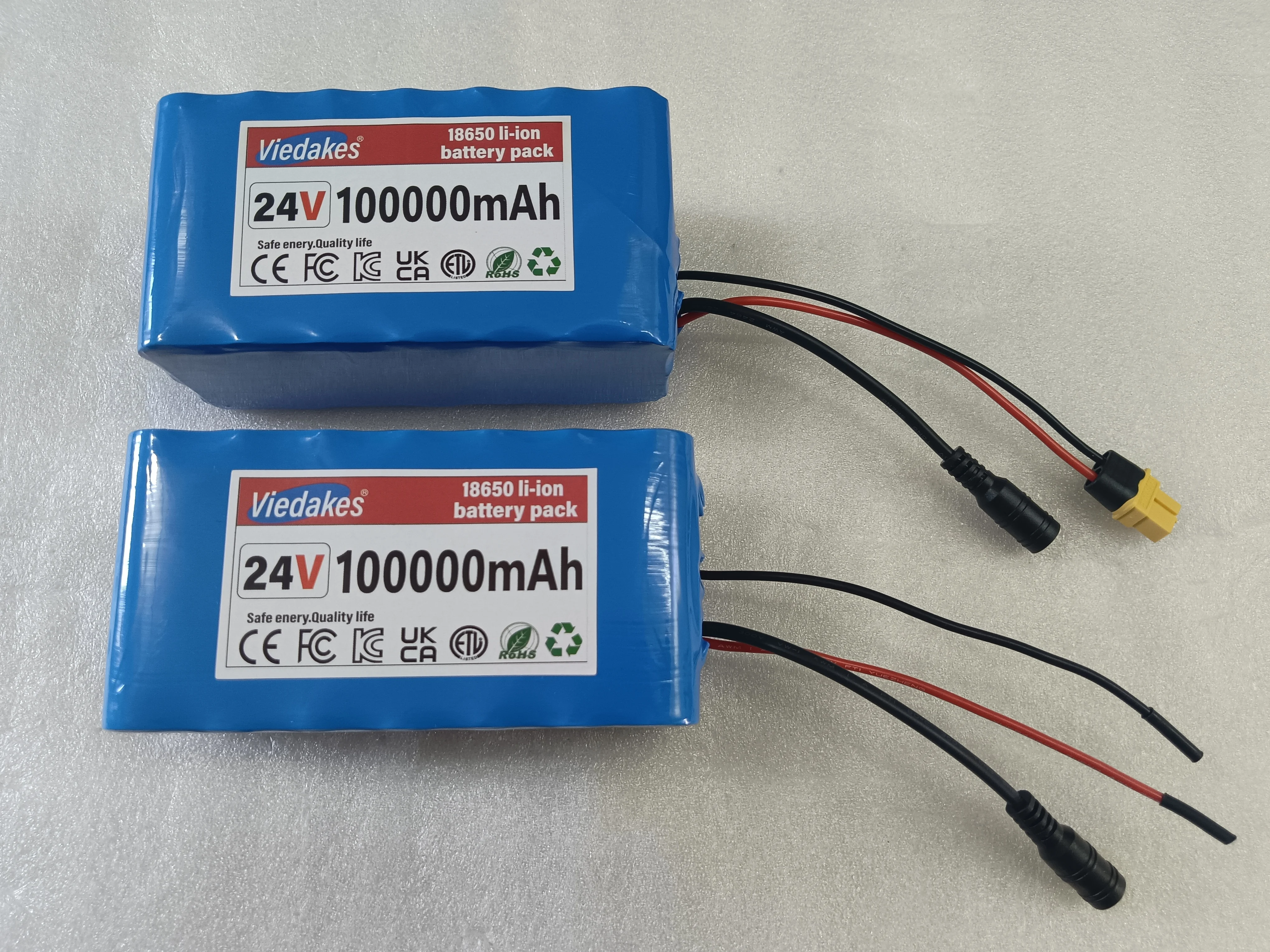 

Viedakes Premium 24V 10Ah 7S3P 18650 Rechargeable Battery Kit With 29.4V 2A Charger, Multi Connectors For Solar Backup Power