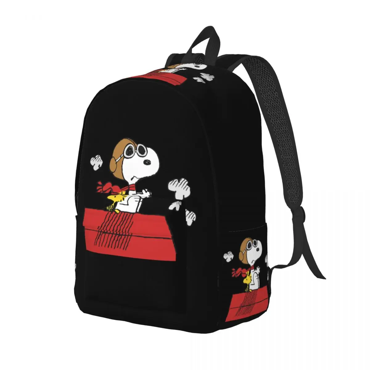 Custom Snoopys Woodstock Canvas Backpacks Women Men Basic Bookbag for College School Cartoon Bags