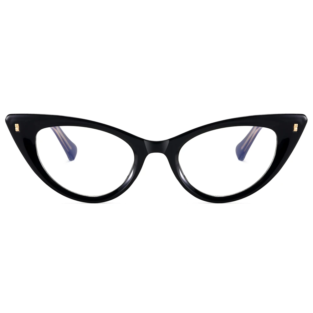 Kachawoo cat eye glasses blue light filter female black leopard tr90 acetate fashion glasses frame for women European style